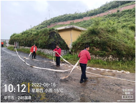 民爆仓库消防演练现场